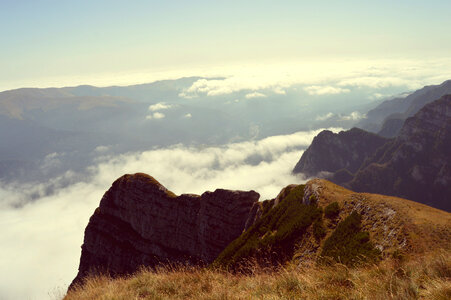 Mountain, landscape, and clouds in Romania