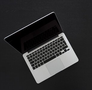 Laptop Computer with black screen photo
