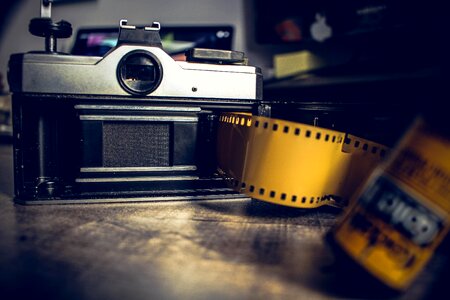 Vintage Camera Yellow Film photo