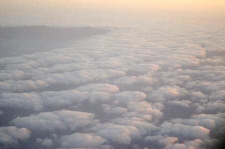 Flying cloudscape cumulus photo