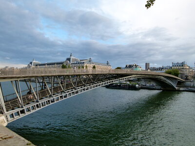 Pedestrian bridge Leopold Sedar Senghor. Paris.France photo