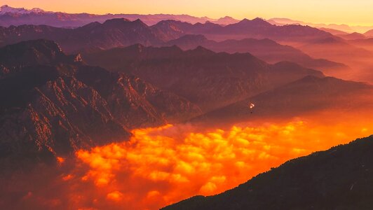 Beautiful canyon clouds