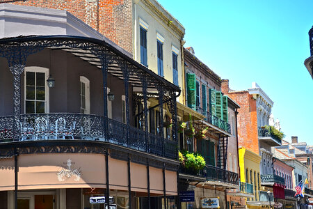 Rows of buildings along the streets of New Orleans, Louisiana photo