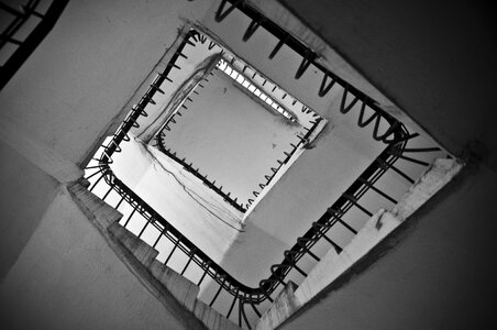 Architecture black and white up photo