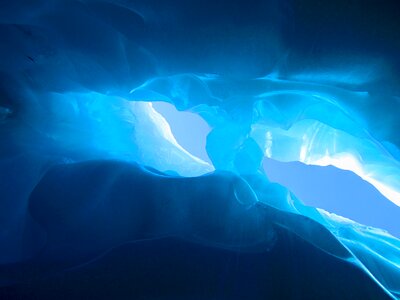 Ice formations shadow new zealand photo