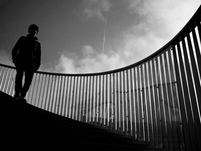 Monochrome staircase stairway