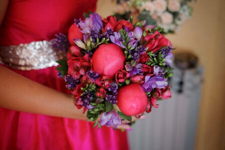 Wedding Bouquet dress pastel photo