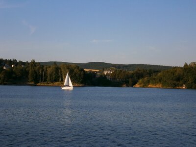 Lake sailing boat