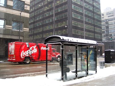 Coca cola roadway winter photo