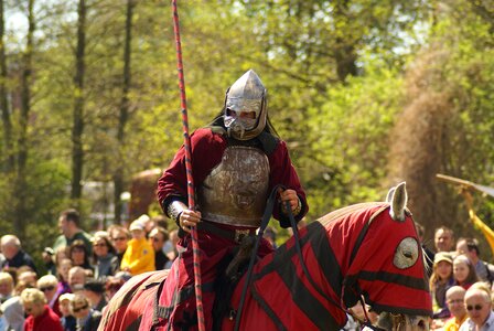 Middle ages horses weapon photo