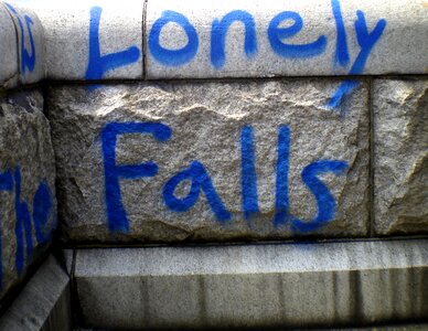 Close-up vandalism disfigure
