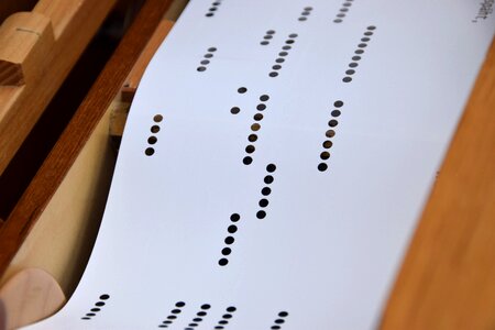Music wood piano roll