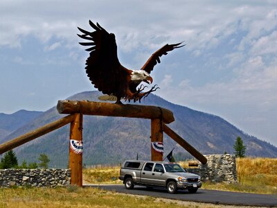 Ranch landscape car