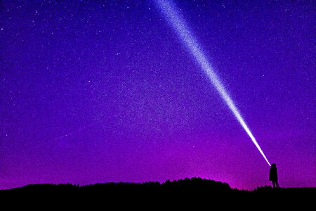 Man Under Night Stars