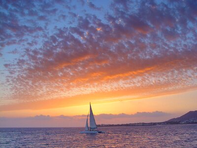 Holiday boat landscape