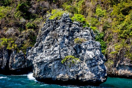 Water cliff ocean view photo