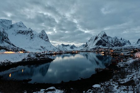 Cloudy glacier gray photo