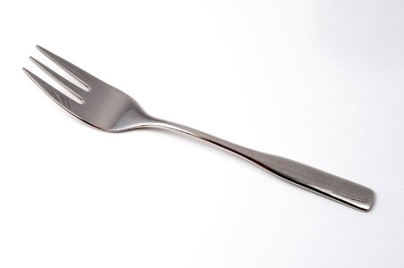 Metal cutlery small fork photo