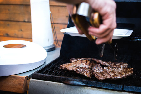 Beef steaks barbeque