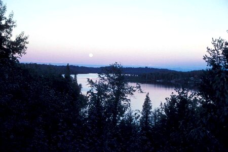 Full full moon lake photo
