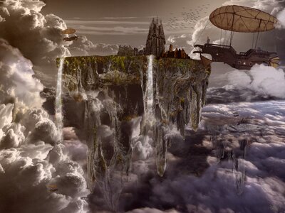 Airship fantasy dream