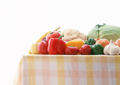 Healthy Bio Vegetables on a table photo