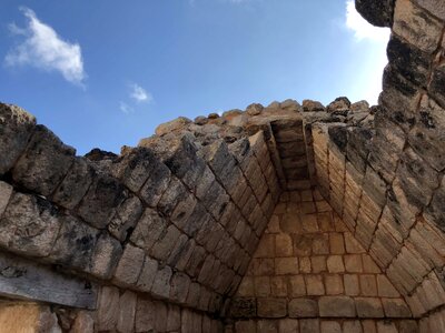 Handmade stone wall ancient photo