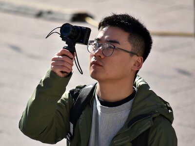 Businessman camera China photo