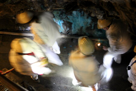 Busy workers in Rammelsberg mine photo