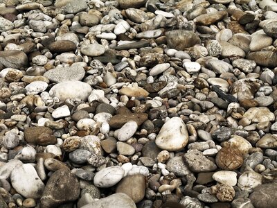 Scree pebble cairn photo