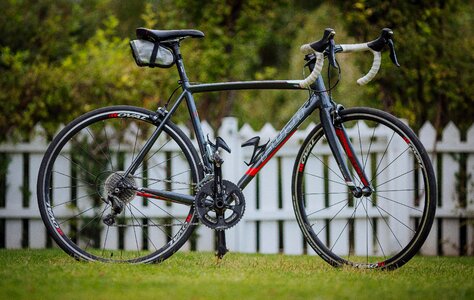 Bike lawn wooden fence