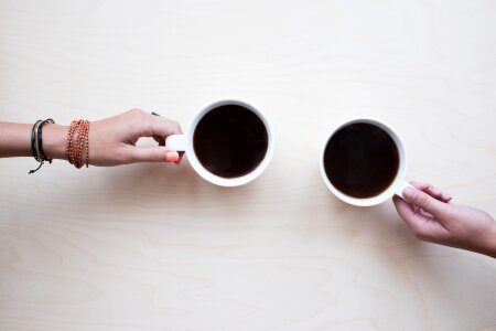 Two cups of coffee photo