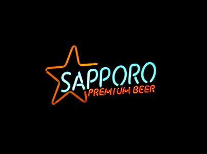 Sapporo alcohol sign photo