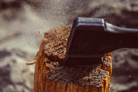 Firewood hand tool iron photo