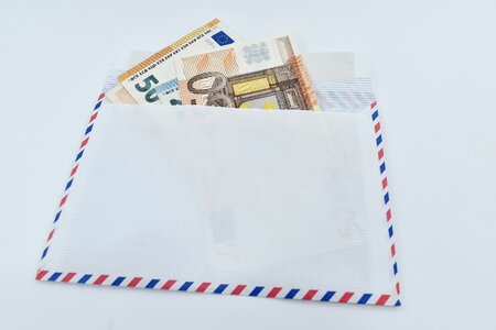Banknote envelope euro