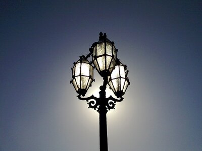 Night lamp street photo
