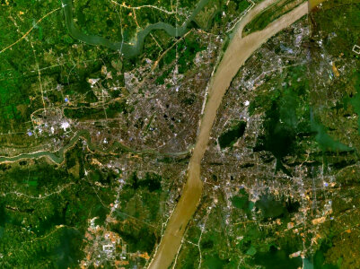 Satellite image of Wuhan photo