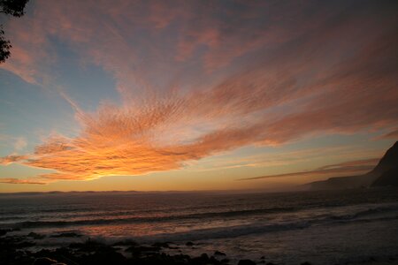 Clouds beach sunset photo