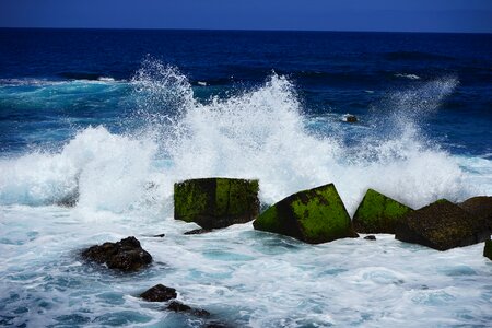 Ocean water spray photo