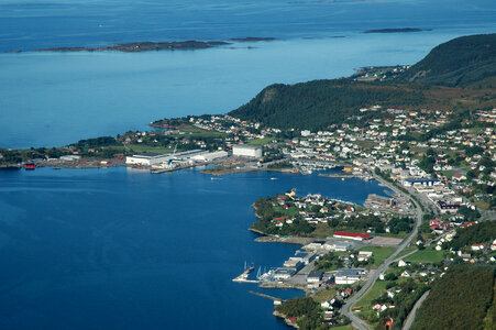 Seaside Town landscape in Norway photo