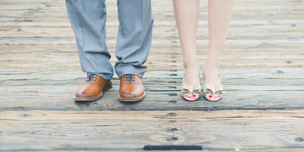 Shod Feet of an Elegant Couple photo
