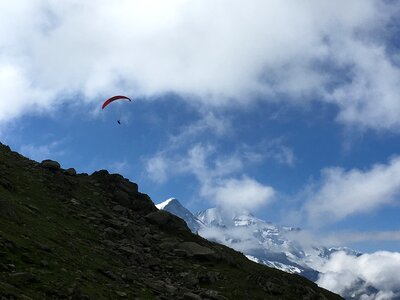 Paragliding in The Alps Brevent summit photo