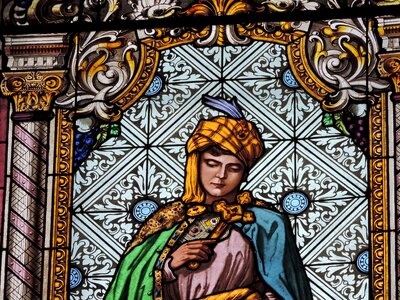 Saint stained glass religion photo