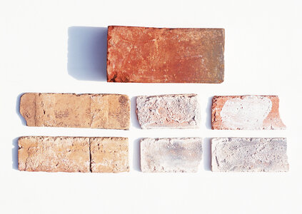 Red clay brick photo