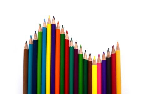 Rainbow pencil crayon photo
