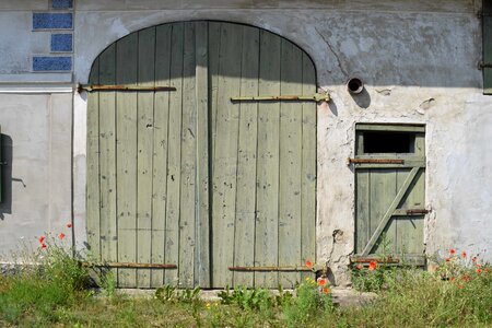 Abandoned architecture door