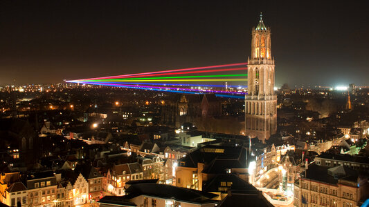 View of the Dom Tower in Utrecht, Netherlands photo