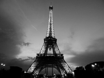 France black and white tower photo