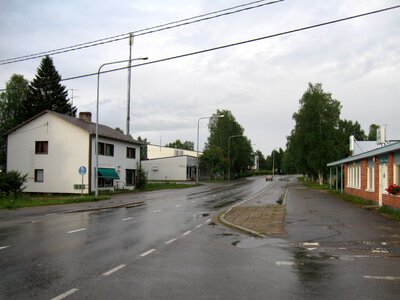 Ristijärvi street and road in Finland photo
