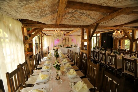 Romantic wedding venue room